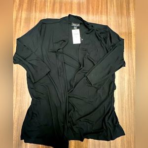 JJill Wherever black open front short sleeve cardigan size M